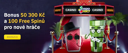 Bonus 50 300 Kč a 100 free spinů pro nové hráče v Casino