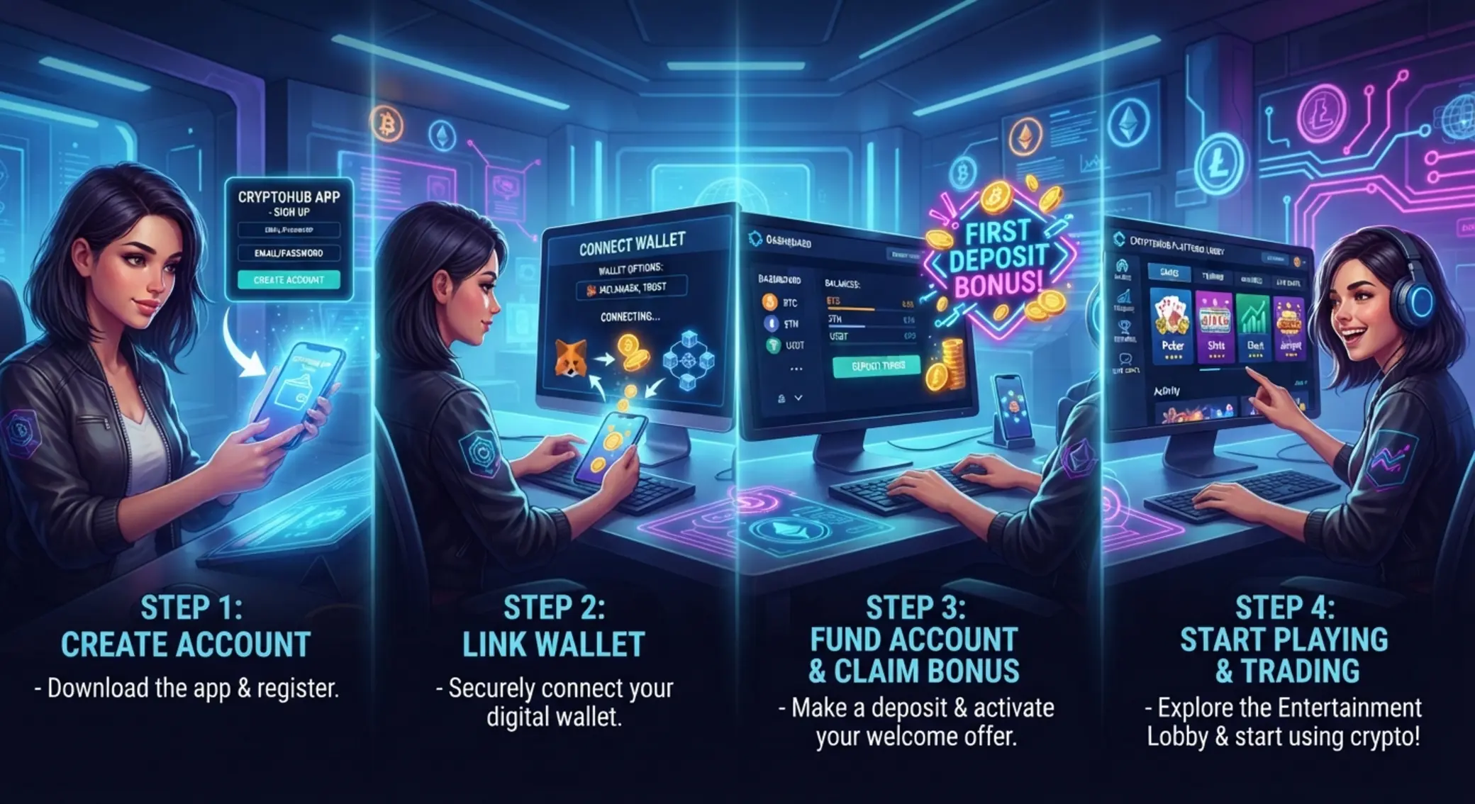 Krokový návod jak začít v crypto casinu