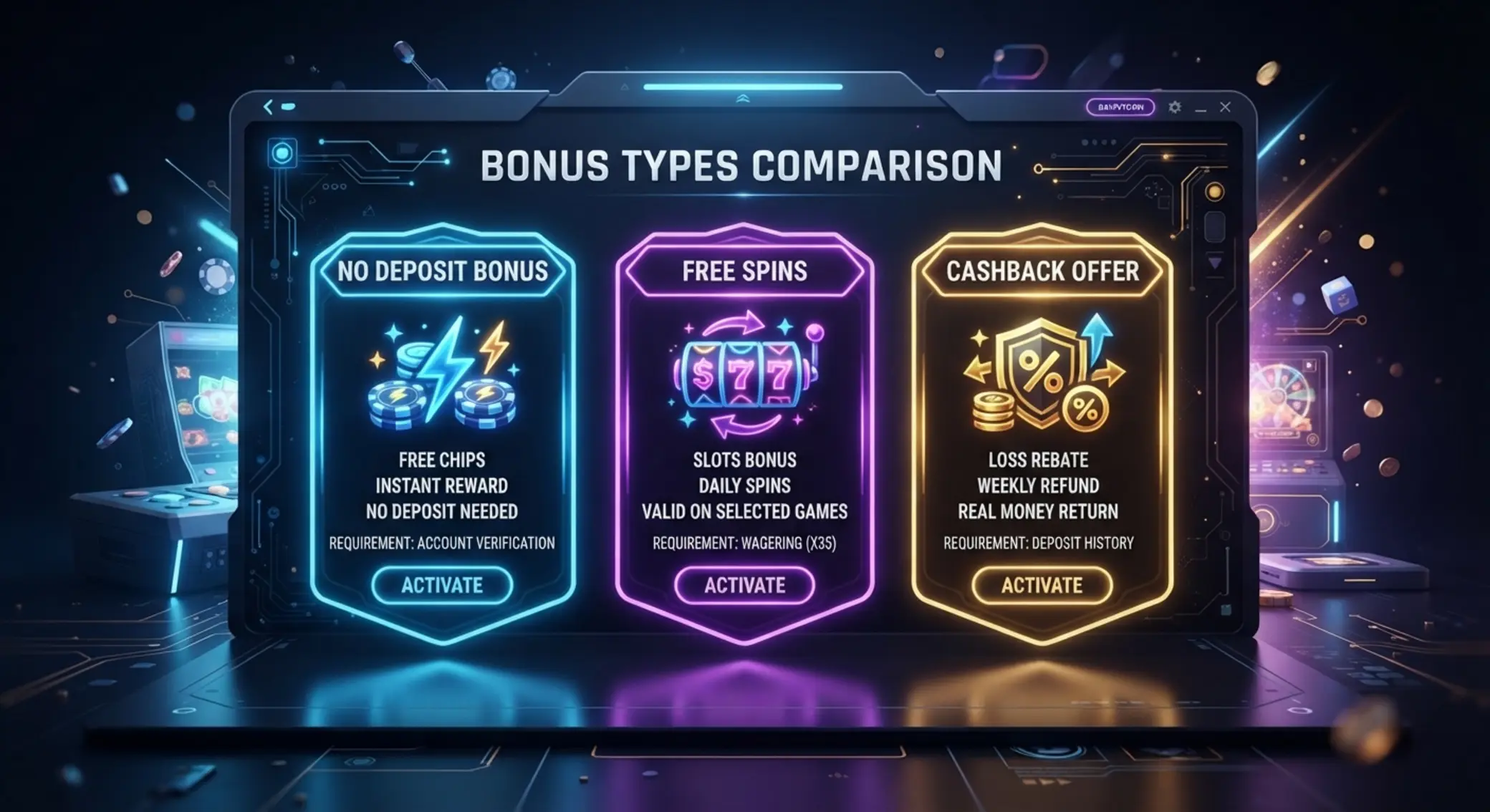 Srovnání typů bonusů v crypto casinu