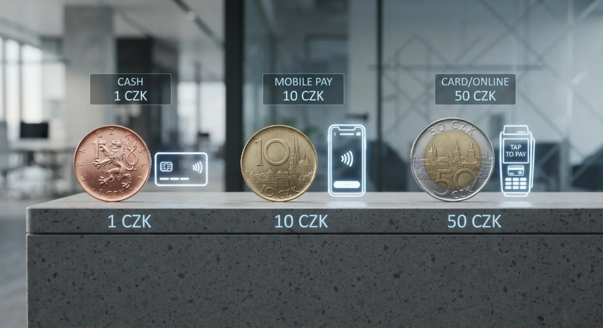 Přehled nízkých vkladů 1 Kč, 10 Kč a 50 Kč