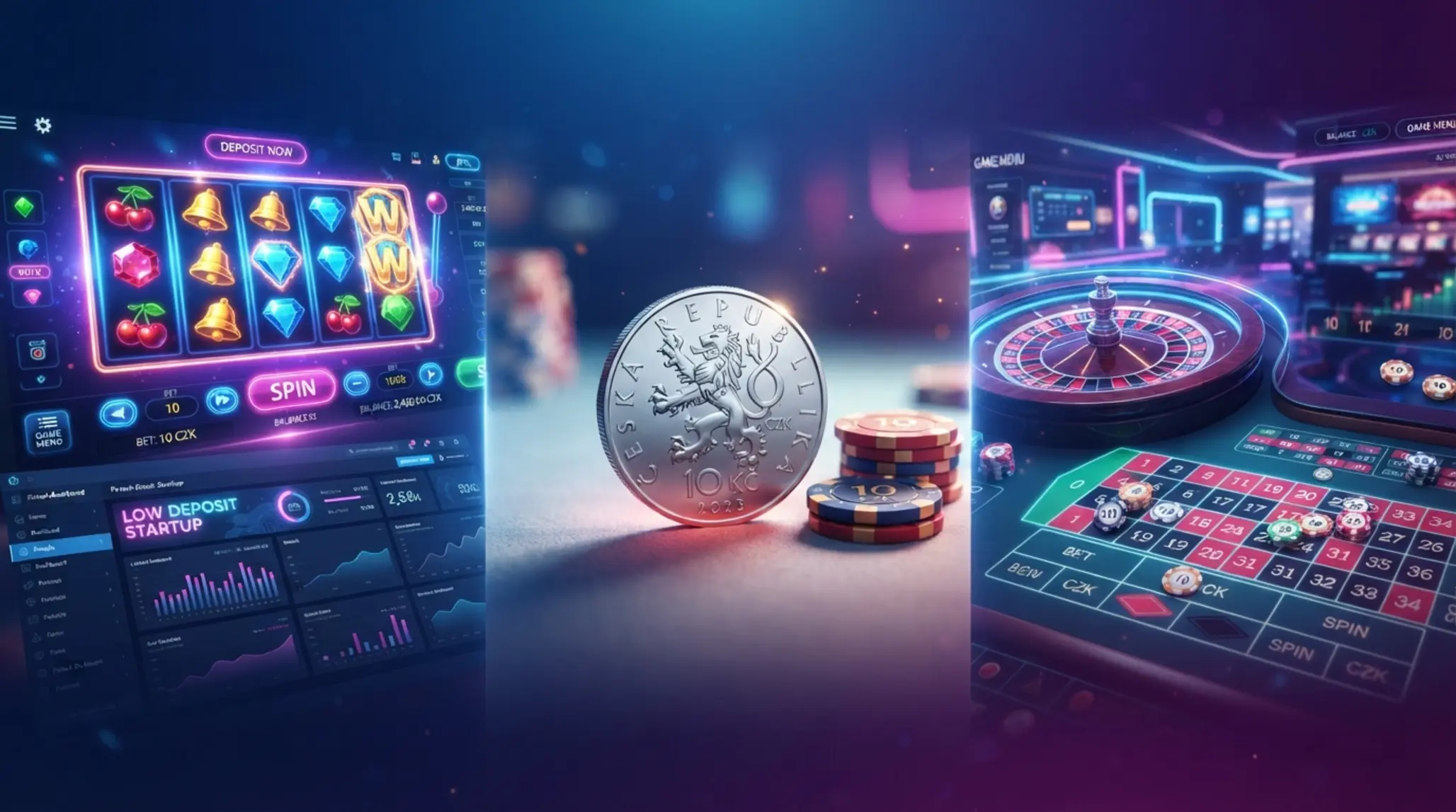 Přehled online casin s motivem nízkého vkladu 10 Kč