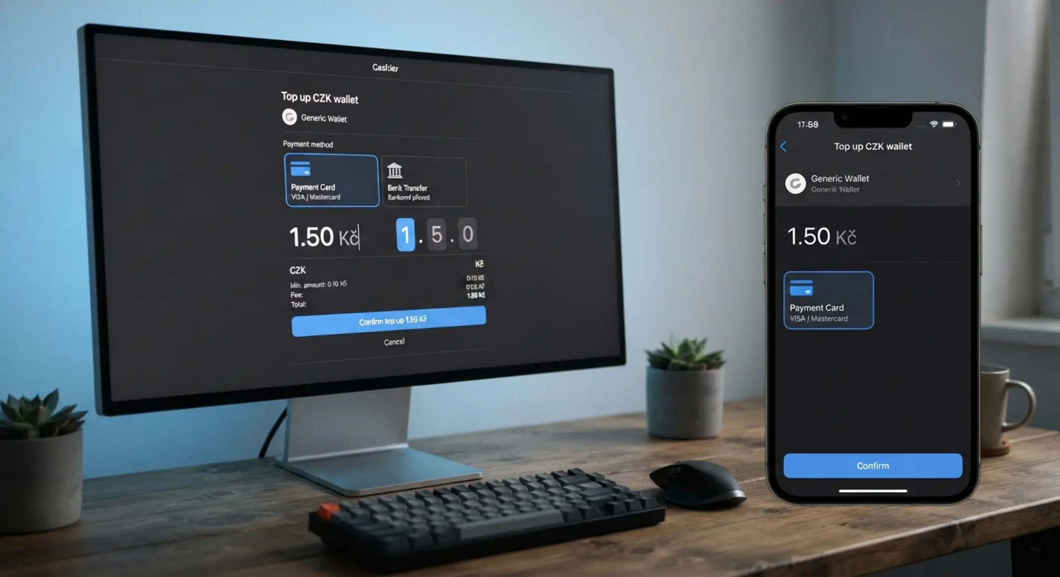 Obecná pokladna online platformy pro zadání nízkého vkladu