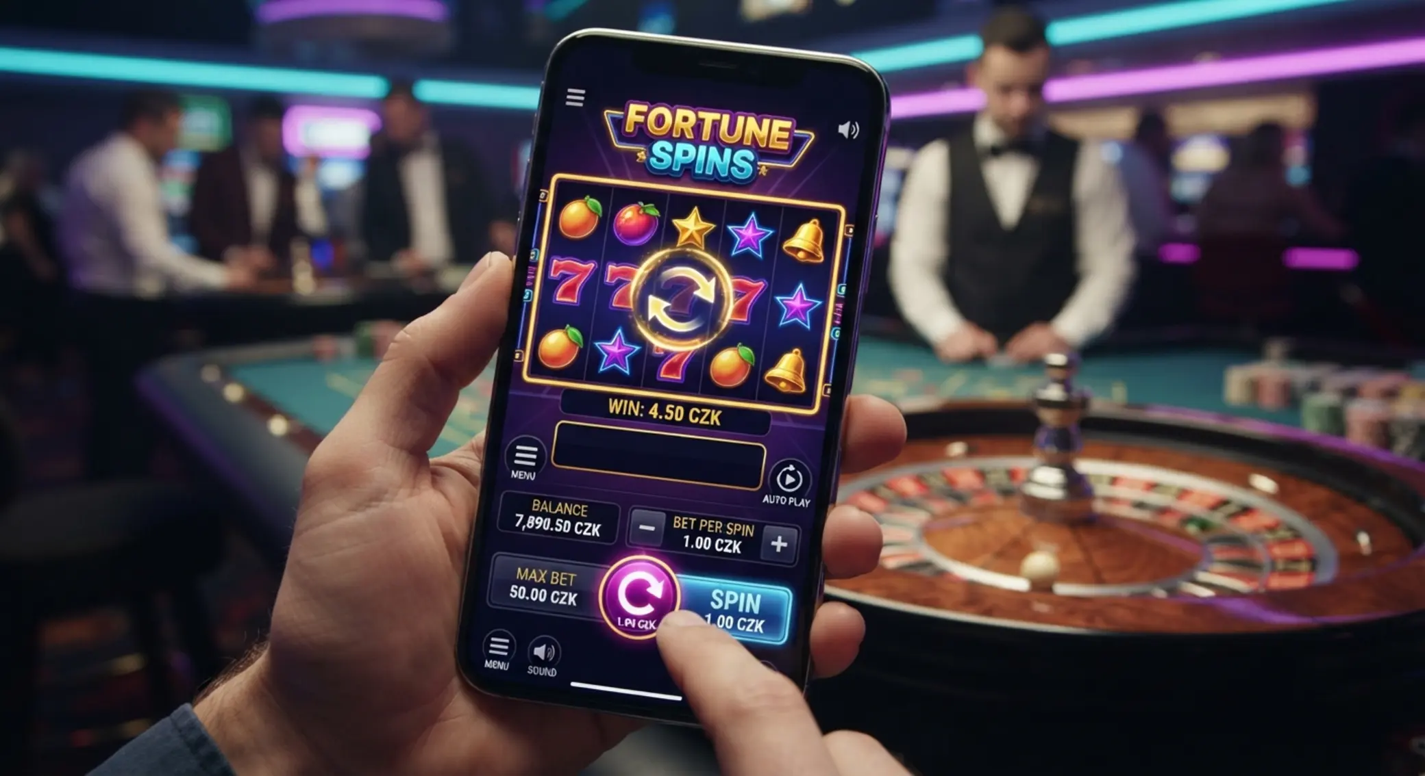 Výherní automat s nízkou sázkou kolem 1 Kč za spin